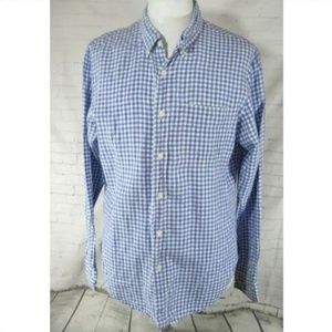 Club Monaco Gingham Check Linen Slim Fit Shirt